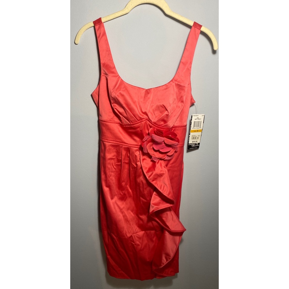 NWT Coral Pink Flower Dress Size 3